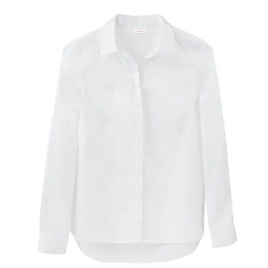 CUYANA Cotton Pleat-Back Shirt in White